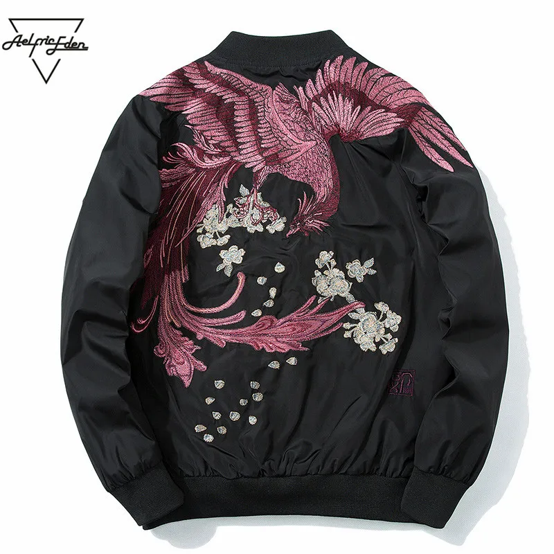 Aelfric Eden 2018 Spring High Street Phoenix Embroidery Jacket Coat Plus Size Casual Outwear Hip Hop Bomber Jackets XS-XXXL LQ05