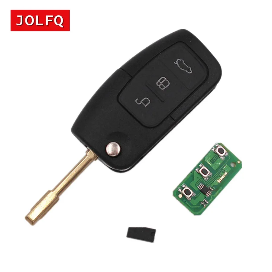 Для FORD C Max S Focus Mondeo Fiesta KUGA Galaxy 3 кнопки 433 МГц с чипом 4D60/4D63 БЕСКЛЮЧЕВОЙ вход Брелок