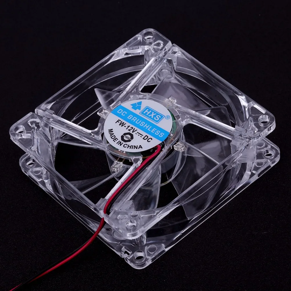 

Easy Installed 80mm Fans 4 LED Blue for Computer Fan PC Case Cooling PC CPU Cooling Cooler Fan Quiet Type Hot Sale Transparent