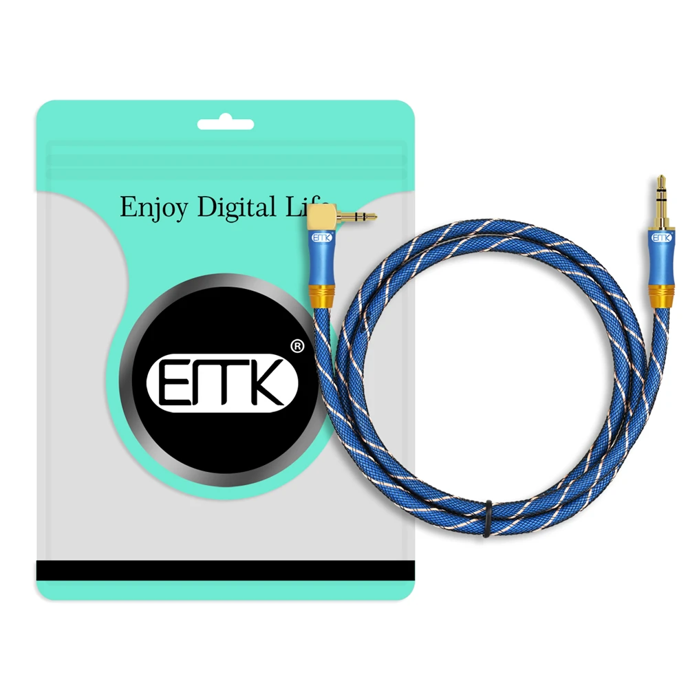 EMK 90 Degree 3.5mm AUX Cable Male to Male right angle 3.5 Jack cable Audio Cable 1.5m 2m 3m 5m for Car Headphone MP3/4 speaker EMK 90 Degree 3.5mm AUX Cable Male to Male right angle 3.5 Jack cable Audio Cable 1.5m 2m 3m 5m for Car Headphone MP3/4 speaker