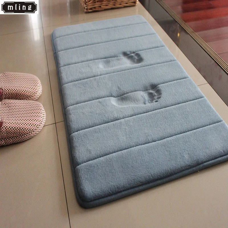 Mling 1 шт. 40*60 см коврик для ванной влагопоглащающая поверхность ворсистый коврик пены памяти коврик для ванной комнаты кухонный пол коврик для ванной комнаты