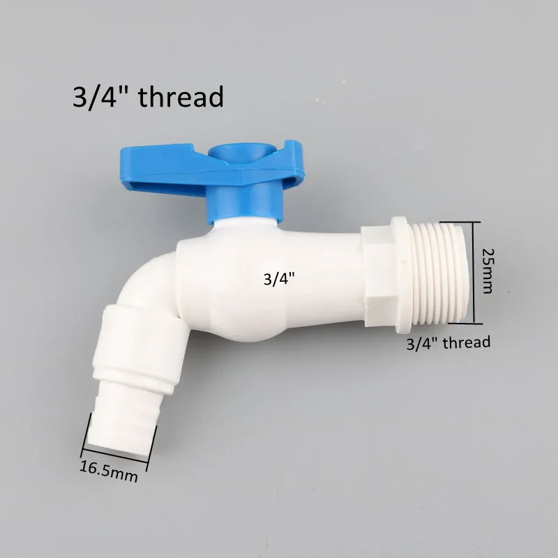 PVC Bib Tap Home Garden Outdoor Plastic Hose ½ Inch Thread Water Protection Tap 