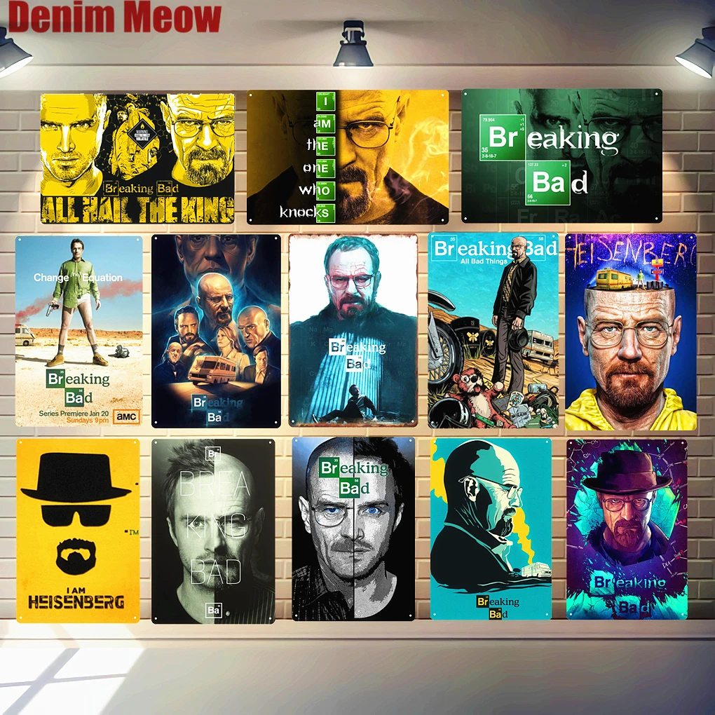 Винтажная металлическая жестяная вывеска Breaking Bad декоративная пластина для паба
