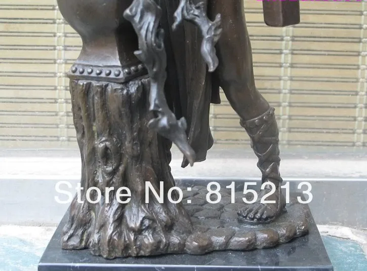 Bi0068 Греческая мифология Обожженный АРТ Бронзовый Гефест/Вулкан шен пожарной Статуя