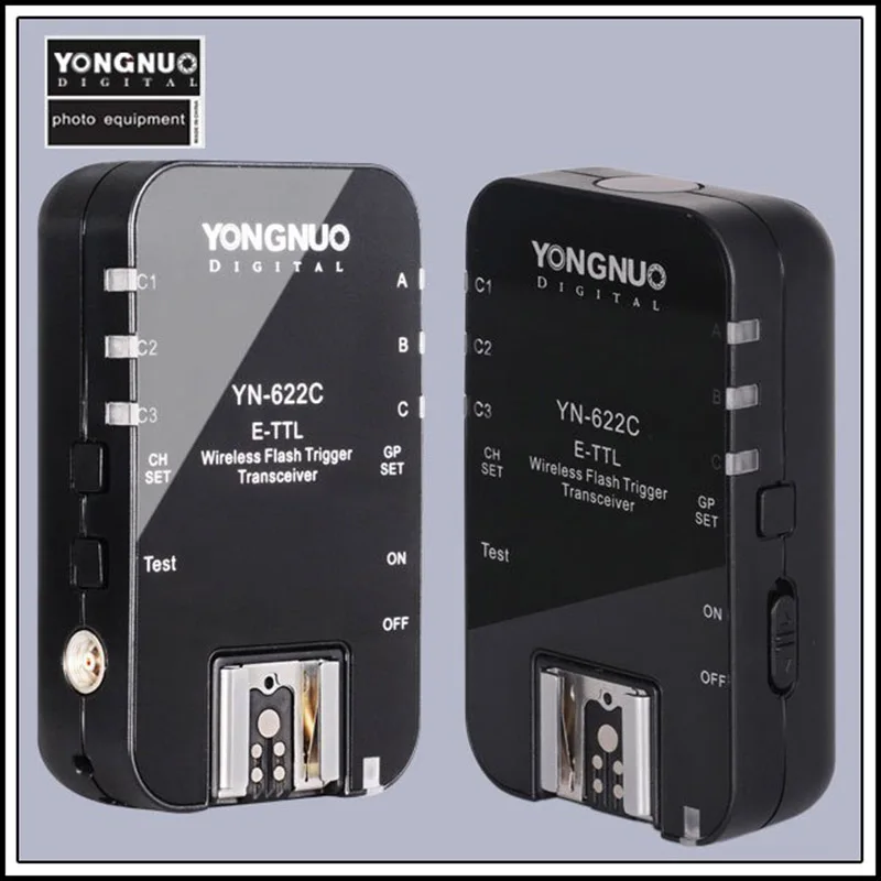 Светодиодная лампа для видеосъемки Yongnuo YN622c YN 622 YN-622 E-TTL беспроводной Вспышка триггера приемопередатчик для Canon 500d 600d 700d 1300d 1d3 5d3 вспышка для камеры светильник