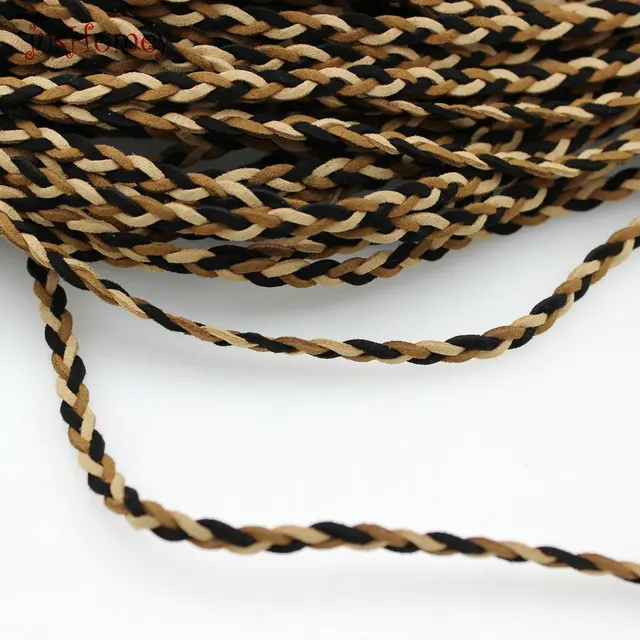 8 Meter/lot Soft Coffee Leather Braid Faux Suede Cord Rope String 1cm Width  For Bracelet Necklace Craft Gift Diy Strap - Cords - AliExpress