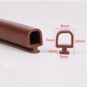 

Bridge-cut Aluminum Window Seals Tubular Draft Stopper Bumper Silicone Bulb Gasket SAVILL-DQL Brown 5 x 8mm x 10mm x 11mm 5m