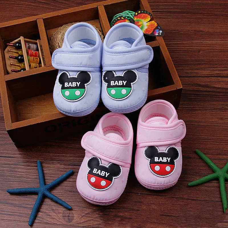 

Disney children's soft bottom non-slip breathable baby toddler shoes Mickey Minnie baby casual shoes