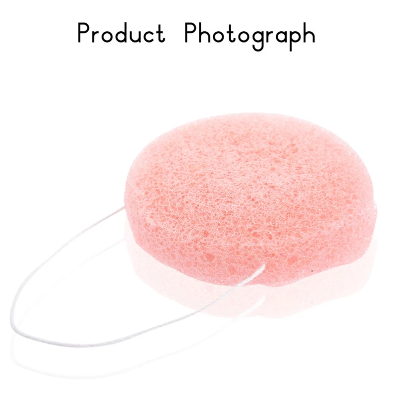 Новинка, 1 шт., круглая губка Konjac, косметическая губка для чистки лица, натуральный спонж Конняку, средство для очищения лица, смывка