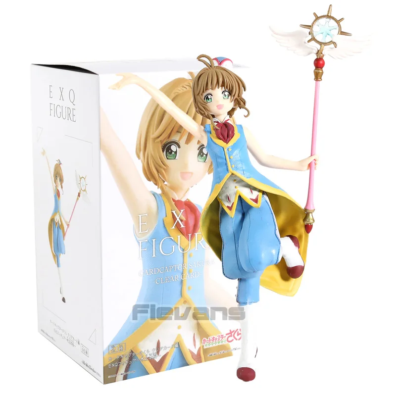 

EXQ Sakura Kinomoto Card Captor Sakura Clear Card PVC Figure Collectible Model Toy