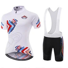 Wolfkei красочные белый Велоспорт Джерси+ нагрудник Шорты для женщин комплект/MTB велосипеда Ropa Ciclismo Гонки Велоспорт одежда могут быть смешаны Размер# WK2511