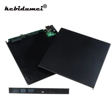 Kebidumei 12,7 мм тонкий DVD CD DVD-Rom IDE чехол привод коробка USB 2,0 SATA Внешний привод для ноутбука ноутбук компьютер оптом