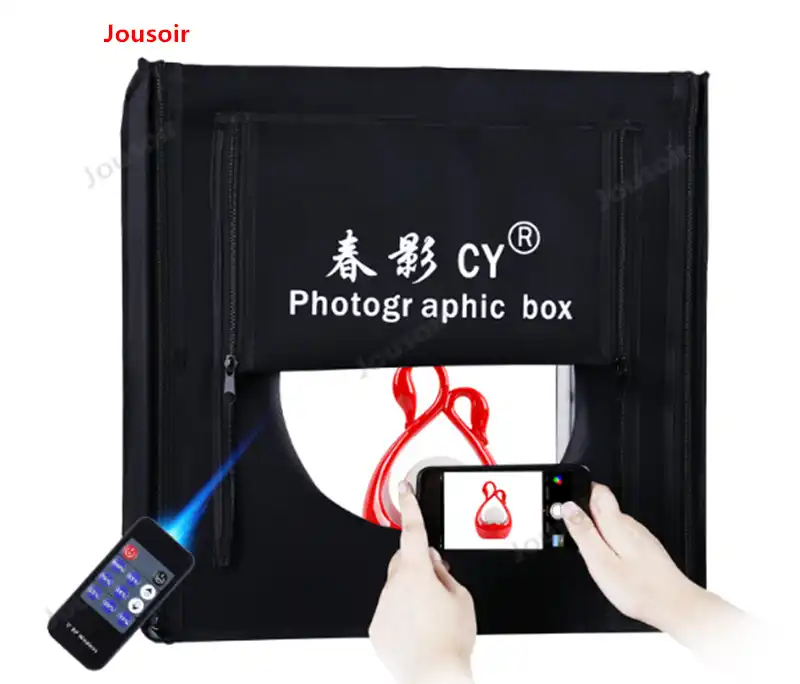 Color : Black 60cm LED Small Studio Photo Fill Light Soft Light Box Photography Props Simple Product Still Life Shooting