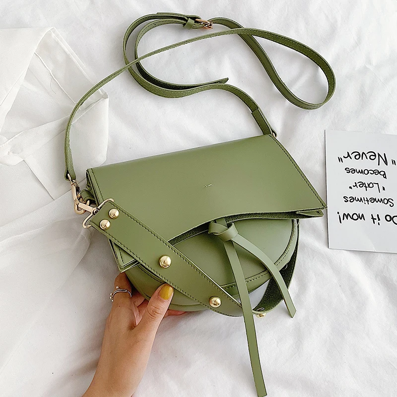 Small Solid Color Crossbody Bags For Women 2019 PU Leather Shoulder Messenger Bag Female Travel ...