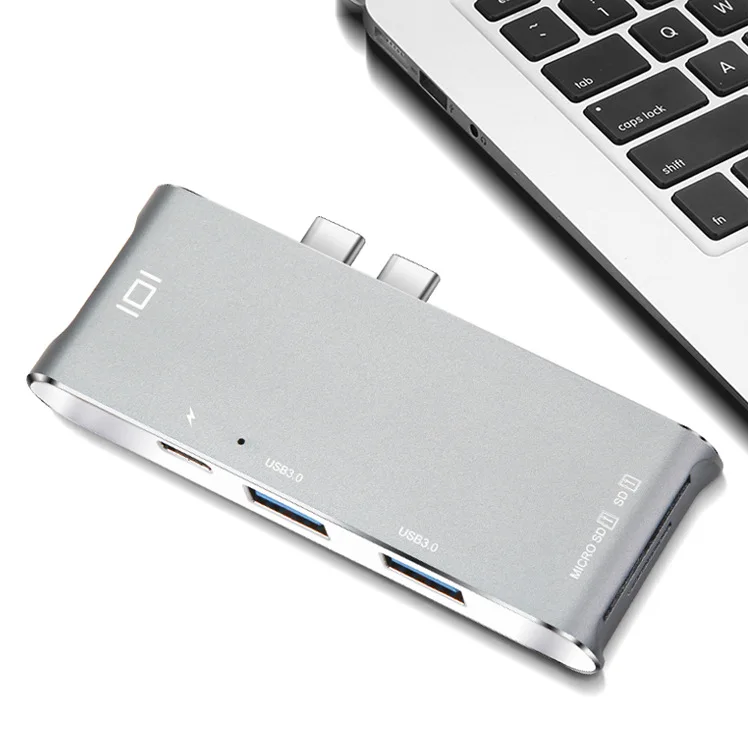 USB Type C HUB к HDMI 4k адаптер с SD/Micro SD кардридером 3 0 порт s Power port Combo для MacBook Pro|USB-хабы| |