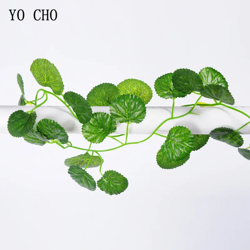 YO CHO 12 шт./лот зеленая искусственная висячая гирлянда для растений украшение дома