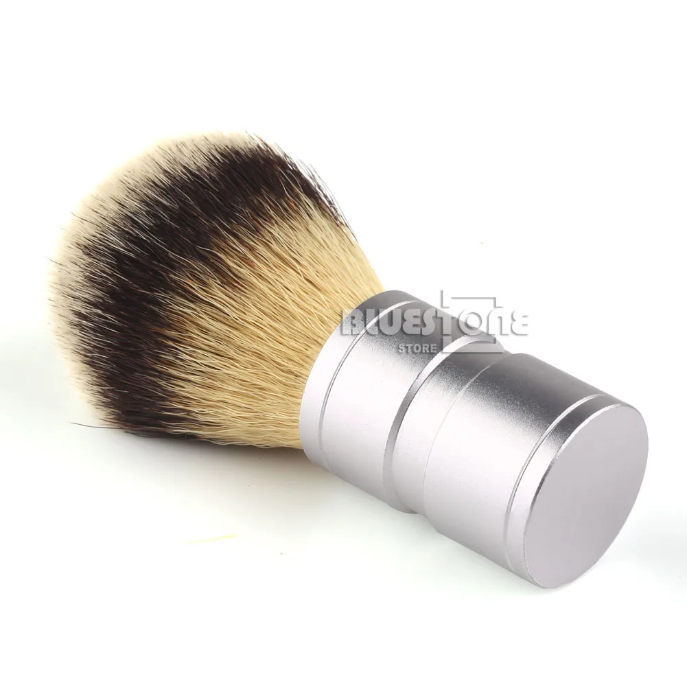 Мужской подарок Silvertip Faux Badger кисть для бритья волос из нержавеющей стали с металлической ручкой парикмахерский инструмент