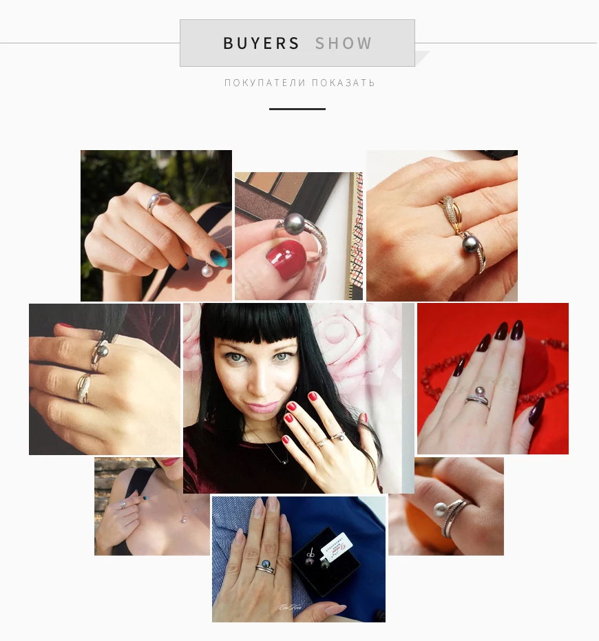Кольцо DAIMI 7-8 мм кольцо с пресноводным жемчугом 6 цветов модный милый подарок для женщин кольцо из серебра 925