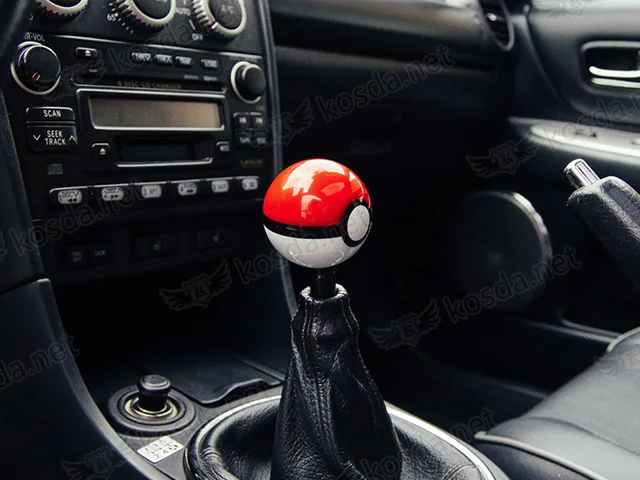 Pokebills Pokemon Go шариковая ручка переключения передач пластиковая ручка переключения передач с резьбой для автомобиля ручка переключения передач красный белый с 3 адапторами