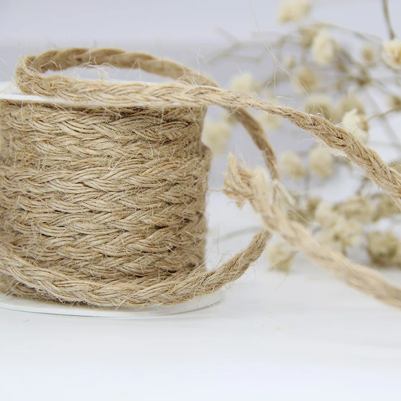

3M/Roll Wedding Birthday Party Decorations Linen Weave Cords Gift Wrapping Rope Photo Wall Adorn Rope Home DIY Accessory 0.5CM