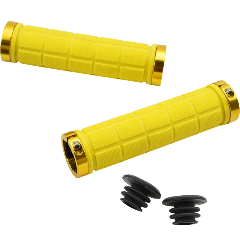 Велосипедные ручки для горного велосипеда, противоскользящие велосипедные ручки, резиновые велосипедные ручки для горного велосипеда - Цвет: Yellow