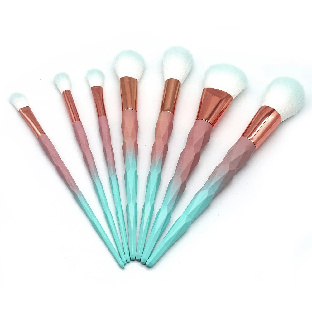 

Unicorn Diamond 7pcs Makeup Brushes Fresh Macarons Color Facial Foundation Maquillaje Cosmetic Makeup Brush Kit