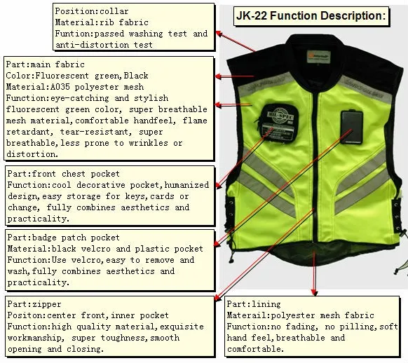Мотоцикл Гоночный отражатель повышенной видимости Предупреждение ткани жилет+ светоотражающий защитный жилет одежда