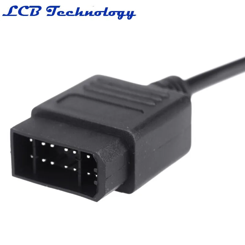 Для Nissan14 Pin 14Pin Consult Male to OBD 2 OBDII DLC 16 Pin Female для Nissan 14Pin интерфейс автомобиля диагностический кабель преобразователя