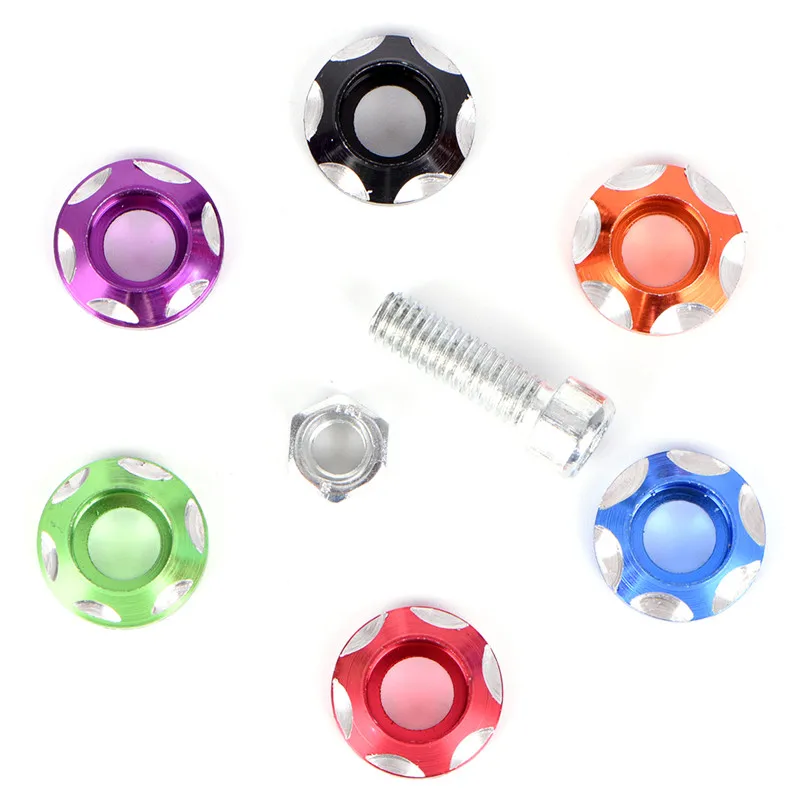 20Pcs License Plate Screw Motorcycles Aluminium Alloy 6mm Bolt Screw