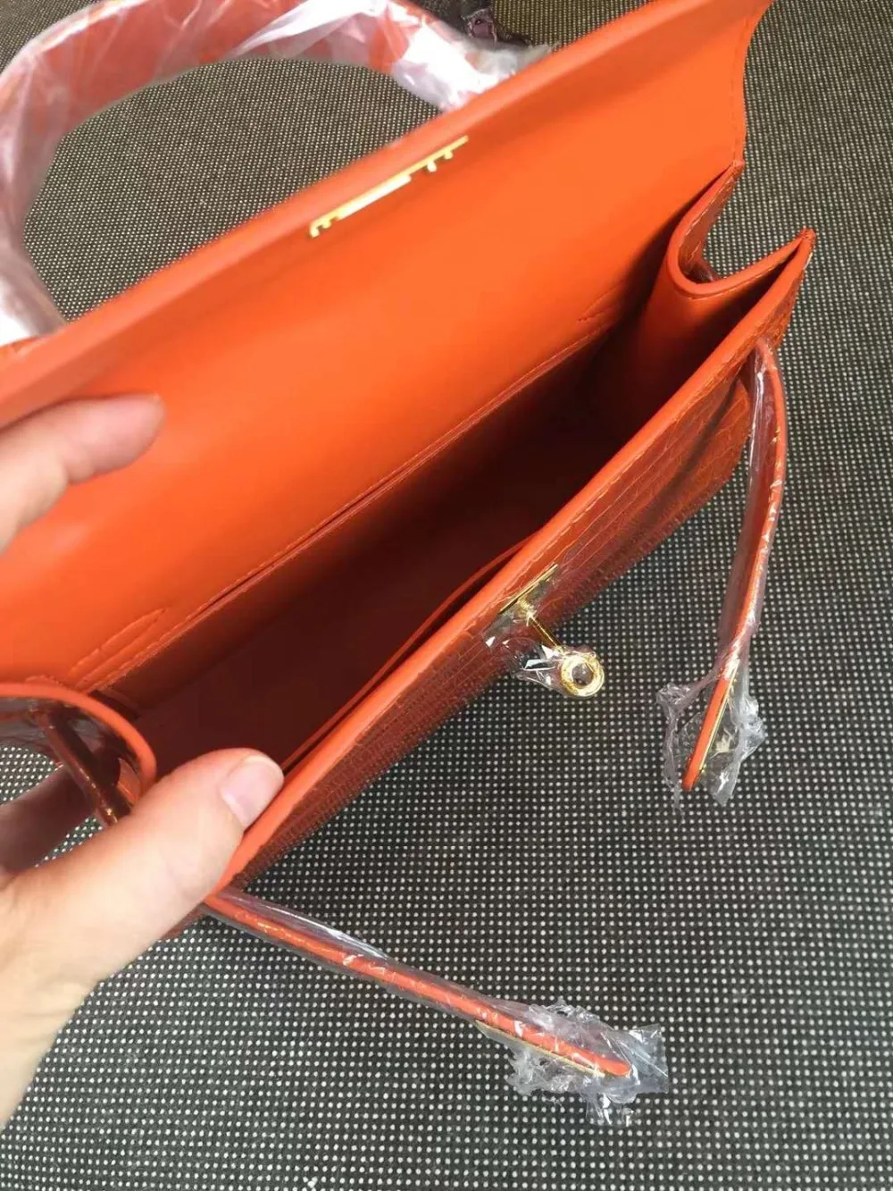 Новая роскошная качественная настоящая крокодиловая кожа, женская сумка на плечо оранжевого цвета, блестящая крокодиловая кожа, женская сумка с ручкой
