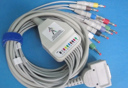 2 шт. совместимый новый E350 EKG кабель с свинцовыми проводами типа Банан 4 0 стандарт
