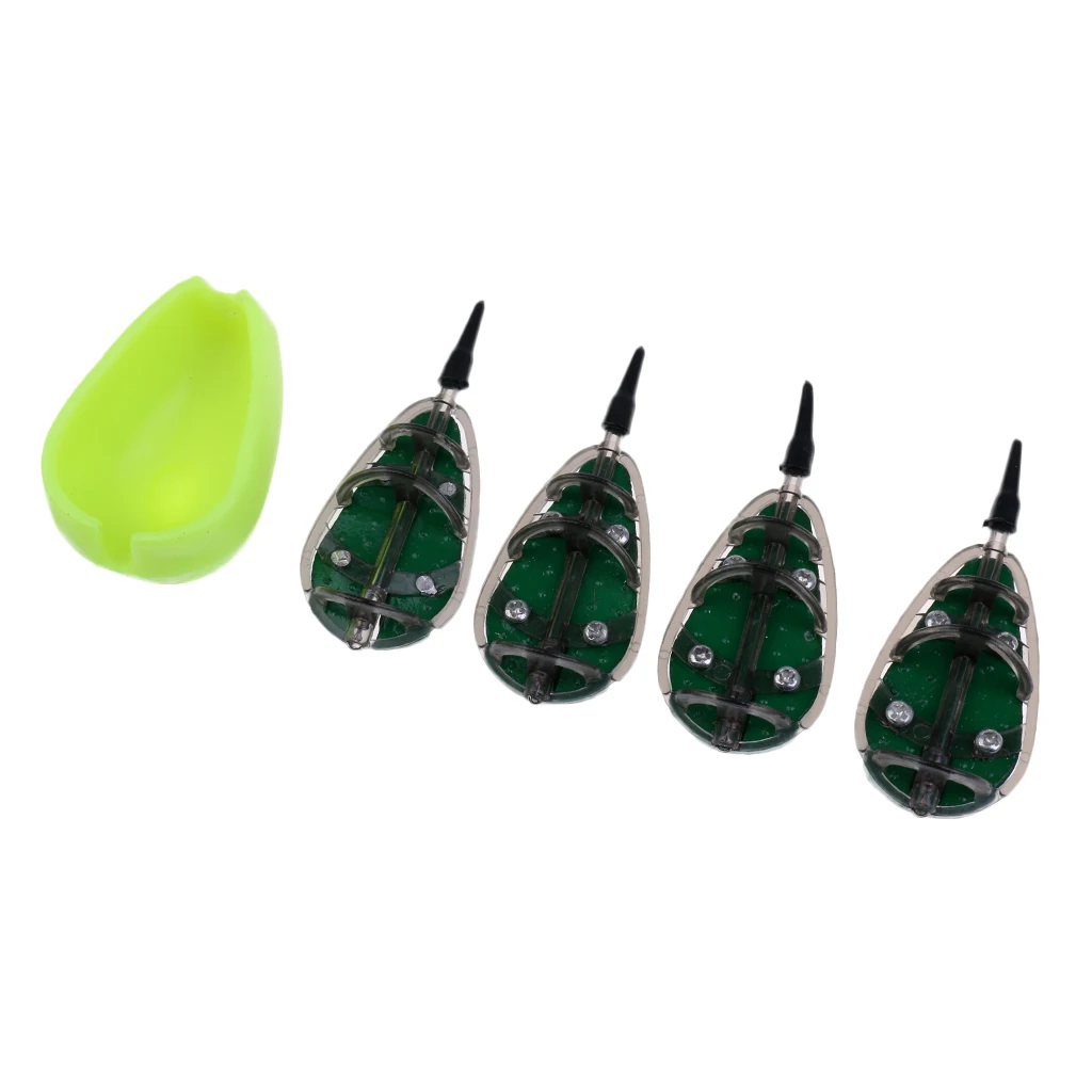 Carp Fishing In-line Flat Method Feeder & Mould Lead Sinker -30g 40g 50g 60g
