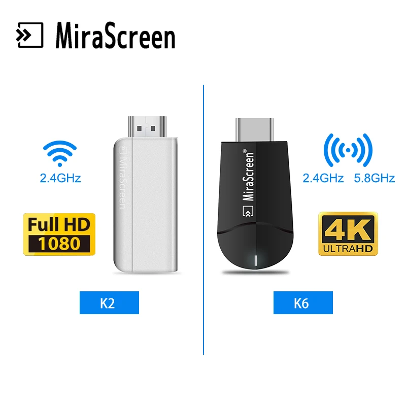 MiraScreen K6 4 K HD беспроводной WiFi Дисплей приемник ключа 1080 P HD ТВ Miracast зеркальное отображение AirPlay к HDTV проектору PK K2