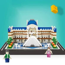 Louvre модель Алмазная частица строительные блоки мелкие частицы Сборка игрушки головоломка мальчики и девочки взрослые