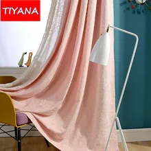 Fresh Pastoral Floral Embroidery Curtain Fabric And Tulle For Living Room Custom Made Blinds Cortinas For Bedroom Kitchen A230&2