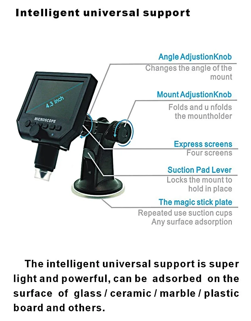 1-600x 3.6MP USB цифровой электронный микроскоп Портативный 8 светодиодный микроскоп vga с 4," HD O светодиодный экран для ремонта материнской платы PCD