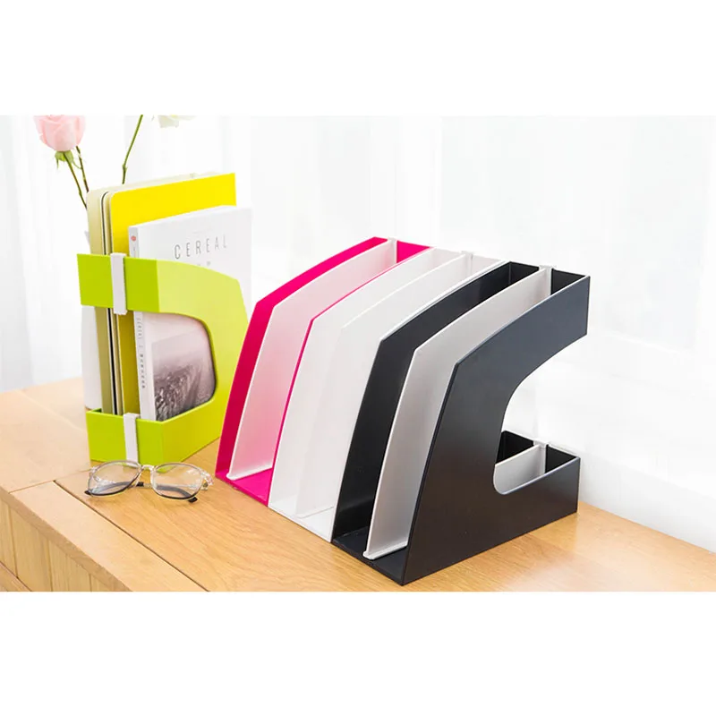 

Fashion file holder column archive file box desk office student simple storage book stand