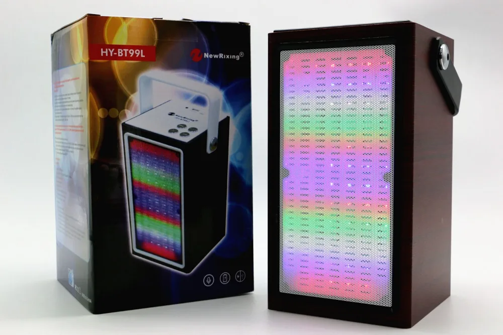 NewRixing USB Speakers font b Portable b font Enceinte Bluetooth Led Mini Speakers Computer TF FM