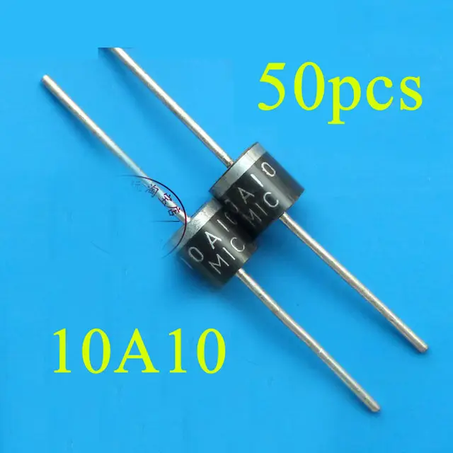 50pcs 10A10 10 Amp 1000V 10A 1KV Axial Rectifier Diode MICin