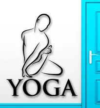 Yoga Vinyl Wall Decal Yoga font b Health b font Mantra Meditation Buddhism Decor font b