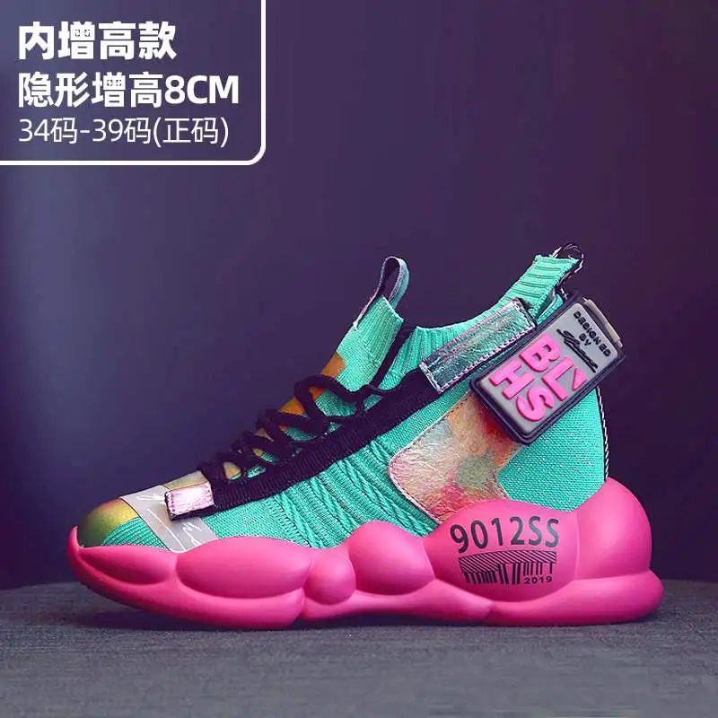 

Web celebrity thick-soled muffin top increases women shoes 2019 new WOMEN breathable mesh shoes ins sport