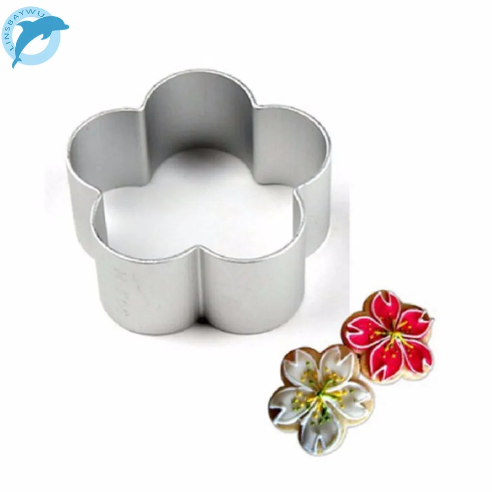 

LINSBAYWU 1PC Cookie Cutter Fondant Aluminum Steel Christmas Flower Cake Mold Moulds