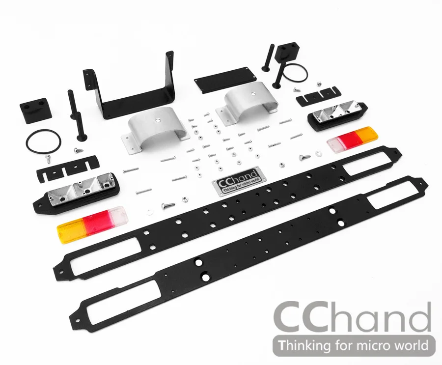 Металлический задний бампер и наволочка со светодиодами комплект assmebly для RC8WD 1/10 Масштаб RC gelande II G2 тела Cruiser/FJ40 jeep TOYOTA FJ грузовик