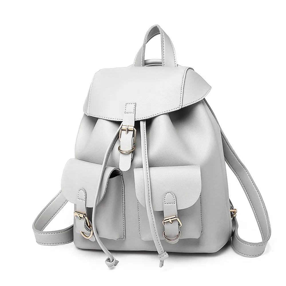 

leather backpack women 2019 new retro small Women Preppy Style Casual Soft Leather Small Packet Rucksacks backpacks bags #89
