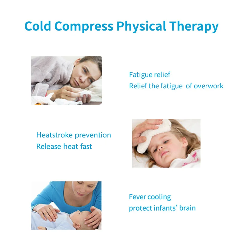 12pcs Fever Cooling Gel Patch Migraine Headache Pain Relief Fever Muscle Ache Summer Heatsroke Baby Kids Adult Home Health Care