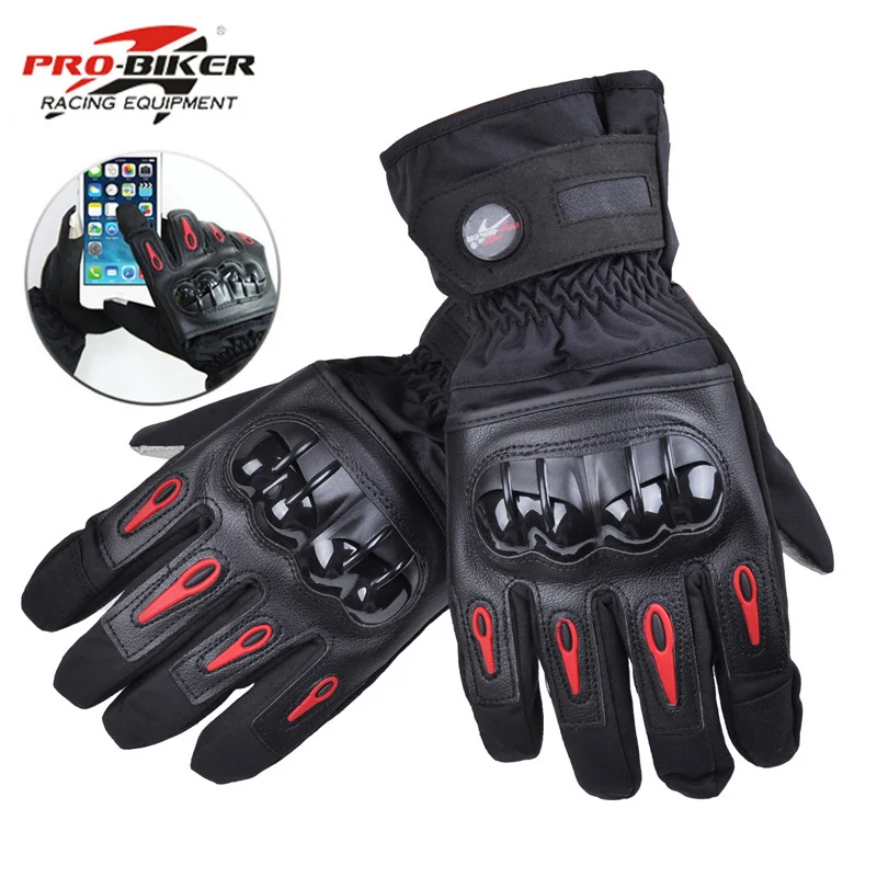 Pro байкерские зимние теплые Мотоциклетные Перчатки Guantes Moto Raing Мотокросс ветрозащитный защитный водонепроницаемый Luvas Motociclista