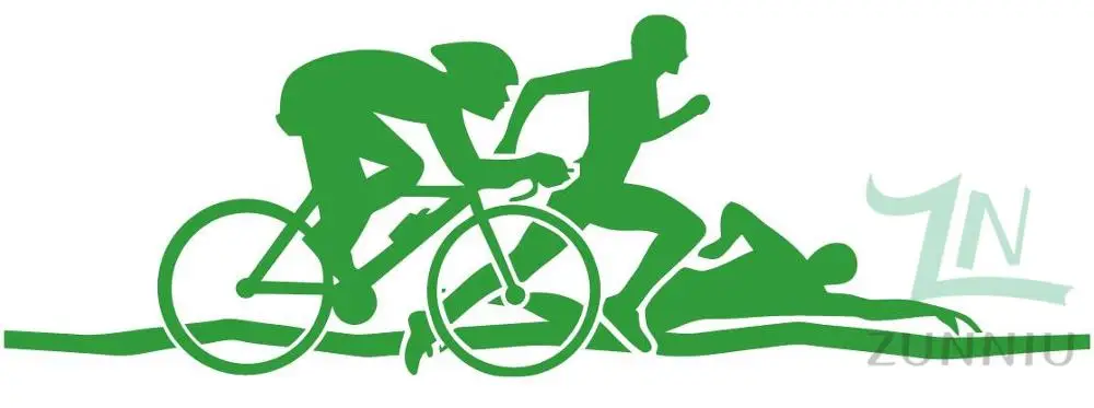 G114 триатлона атлетика обои для занятий спортом, будь то Велосипедный спорт или бег передачи виниловые наклейки на стену декоративно-прикладного искусства спортивные наклейки для детей - Цвет: Светло-зеленый
