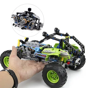 

38001 Cars Monster Truck 2 In 1 Formula Buggy Off Road High Speed Car Big Foot Vehicle Technic Building Blocks Hobby Toys 42037