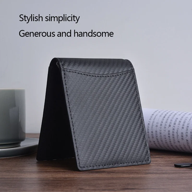KEEBREAK RFID мужской кошелек из углеродного волокна натуральной кожи небольшой