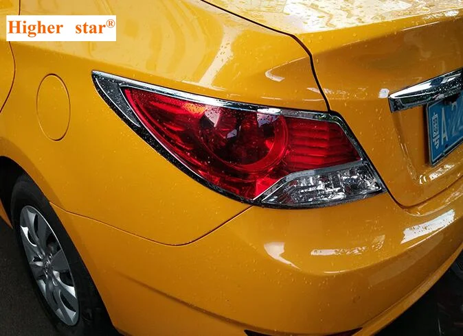 

Higher star ABS chrome 2pcs car Taillight frame decoration cover for Hyundai Verna 2010-2013